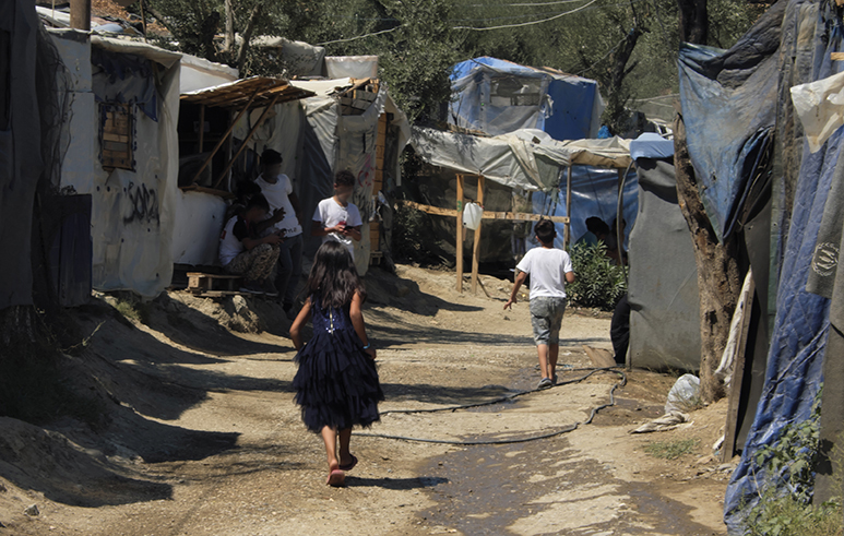 Camp Moria on the island Lesbos, Greece 8/30/2020